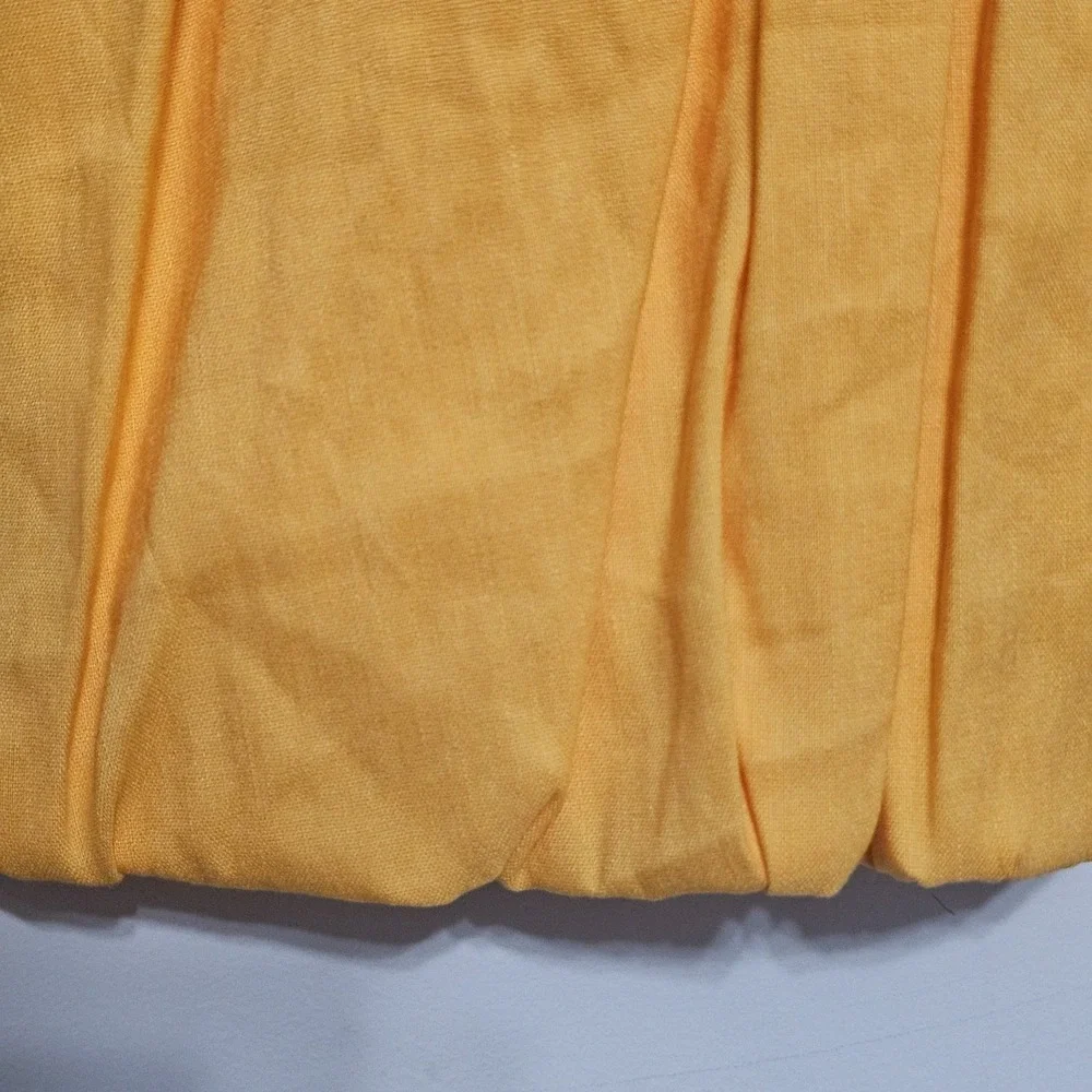 Gianni Bini Dress‎ Size 4 Yellow Linen Blend Mini Shift Sleeveless Lined 226-422